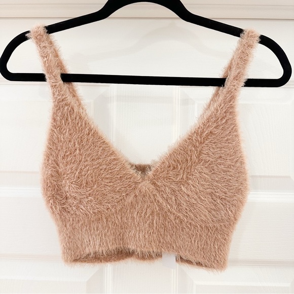 Jonathan Simkhai Caroline Feathered Rib Bralette Plush Blush Pink sz XS - Picture 8 of 11